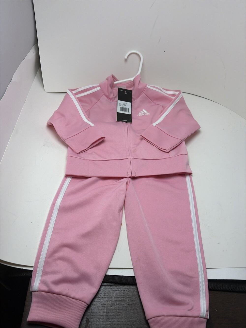 Adidas sports suit pink size 12M kids Baby 2PC New with tags